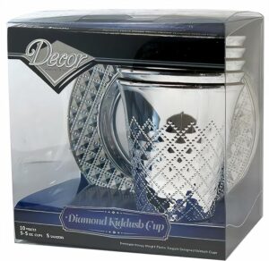 Diamond Kiddush Cups w/ Tray